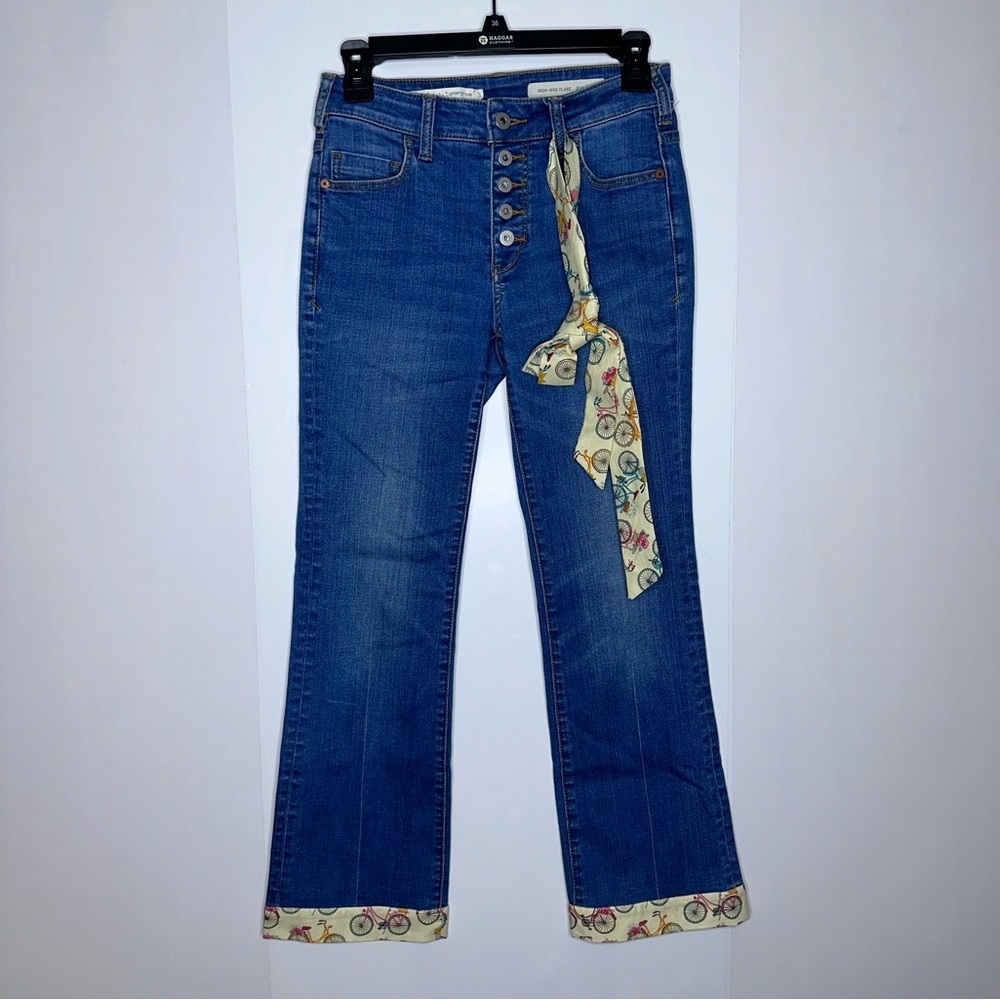 Pilcro and the letterpress by Anthropologie high rise flare jeans size 26